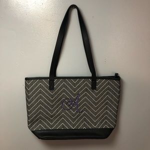 Monogram A tot bag